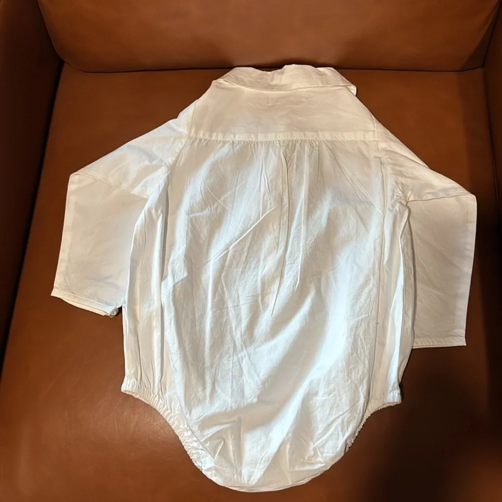 Pink Chicken White Baby Collar Bodysuit-Holiday Embroidery